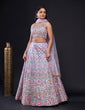 Load image into Gallery viewer, Pink Glamorous Heavy Satin Silk Lehenga Set with Exquisite Detailing ClothsVilla