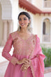 Load image into Gallery viewer, Pink Gold Crush Anarkali Gown ClothsVilla