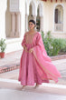 Load image into Gallery viewer, Pink Gold Crush Anarkali Gown ClothsVilla