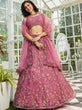 Load image into Gallery viewer, Pink Gorgeous Net Lehenga Choli Set with Heavy Sequins and Thread Embroidery ClothsVilla