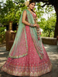 Load image into Gallery viewer, Pink Gorgeous Pure Georgette Tissue Lehenga Choli Set with Heavy Sequin &amp; Thread Embroidery Work ClothsVilla