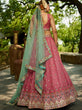 Load image into Gallery viewer, Pink Gorgeous Pure Georgette Tissue Lehenga Choli Set with Heavy Sequin &amp; Thread Embroidery Work ClothsVilla