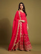 Load image into Gallery viewer, Pink Graceful Georgette Embroidered Suit Set with Dupatta Ready-to-Wear ClothsVilla