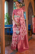 Load image into Gallery viewer, Pink Graceful &amp; Gold-Toned Banarasi Silk Blend Saree with Zari Woven Border ClothsVilla