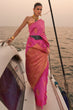Load image into Gallery viewer, Pink Graceful Silk Blend Kanjivaram Saree with Tassel Detailing ClothsVilla