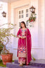 Pink Heavy Chinon Silk Plazzo Set ClothsVilla