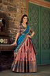 Load image into Gallery viewer, Pink Jacquard Silk Lehenga Choli Set with Zari Work ClothsVilla