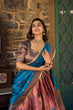 Load image into Gallery viewer, Pink Jacquard Silk Lehenga Choli Set with Zari Work ClothsVilla