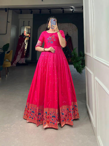 Silk Indian Gowns - Buy Indian Gown online at Clothsvilla.com Silk Indian Gowns - Buy Indian Gown online at Clothsvilla.com