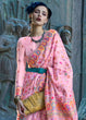 Load image into Gallery viewer, Pink Jamawar Woven Organza Silk Saree – Traditional Elegance with Blouse Piece ClothsVilla