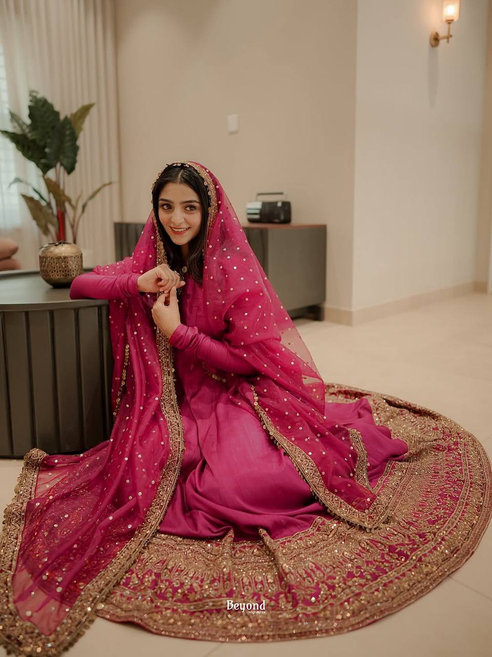 Pink Kali Cut Gown with Dupatta ClothsVilla