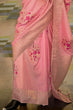 Load image into Gallery viewer, Pink Katan Handloom Silk Saree with Blouse Piece ClothsVilla
