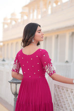 Load image into Gallery viewer, Pink Luxe Zari &amp; Sequin Embroidered Gown ClothsVilla