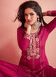 Load image into Gallery viewer, Pink Luxurious Embroidered Vichitra Silk Suit Set with Dupatta ClothsVilla