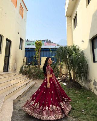 Pink Luxurious Jimi Choo Semi-Stitched Lehenga Choli Set Clothsvilla
