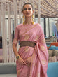 Load image into Gallery viewer, Pink Luxurious Pure Silk Banarasi Saree with Unstitched Blouse Piece ClothsVilla