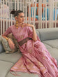 Load image into Gallery viewer, Pink Luxurious Pure Silk Banarasi Saree with Unstitched Blouse Piece ClothsVilla