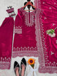 Load image into Gallery viewer, Pink Luxurious Viscose Velvet Plazo Set with Embroidered Dupatta Clothsvilla