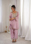 Pink Mirror Work Kurti Pant Set & Batwa ClothsVilla