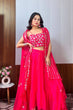 Load image into Gallery viewer, Pink Modern Georgette Skirt Set with Sequins &amp; Zari Work – A Showstopper Ensemble ClothsVilla