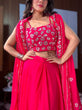 Load image into Gallery viewer, Pink Modern Georgette Skirt Set with Sequins &amp; Zari Work – A Showstopper Ensemble ClothsVilla