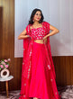Load image into Gallery viewer, Pink Modern Georgette Skirt Set with Sequins &amp; Zari Work – A Showstopper Ensemble ClothsVilla