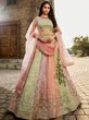 Load image into Gallery viewer, Pink Multi colour Tissue Sequinse embroidery Semi-Stitched Lehenga choli &amp; Dupatta ClothsVilla