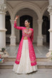 Load image into Gallery viewer, Pink Navratri Special Bandhani Kurti with Kora Cotton Frill Lehenga Set – Full Stitched ClothsVilla