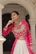 Load image into Gallery viewer, Pink Navratri Special Bandhani Kurti with Kora Cotton Frill Lehenga Set – Full Stitched ClothsVilla