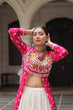 Load image into Gallery viewer, Pink Navratri Special Bandhani Kurti with Kora Cotton Frill Lehenga Set – Full Stitched ClothsVilla