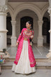 Load image into Gallery viewer, Pink Navratri Special Bandhani Kurti with Kora Cotton Frill Lehenga Set – Full Stitched ClothsVilla