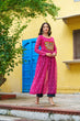 Load image into Gallery viewer, Pink Navratri Special Bandhej Print Kurti with Kutchi Patch Work ClothsVilla