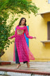 Load image into Gallery viewer, Pink Navratri Special Bandhej Print Kurti with Kutchi Patch Work ClothsVilla