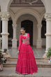 Load image into Gallery viewer, Pink Navratri Special Leheriya Print Lehenga Choli with 12 Mtr Flair &amp; Mirror Lace Work ClothsVilla