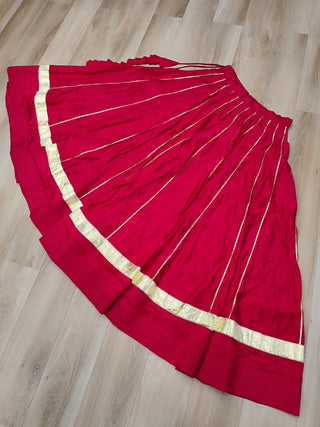 Pink Navratri Special Roman Fabric Lehenga Choli with Kutchi Gamthi & Mirror Work ClothsVilla