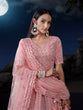 Load image into Gallery viewer, Pink Net Lehenga Choli Set with Dazzling Embroidery ClothsVilla