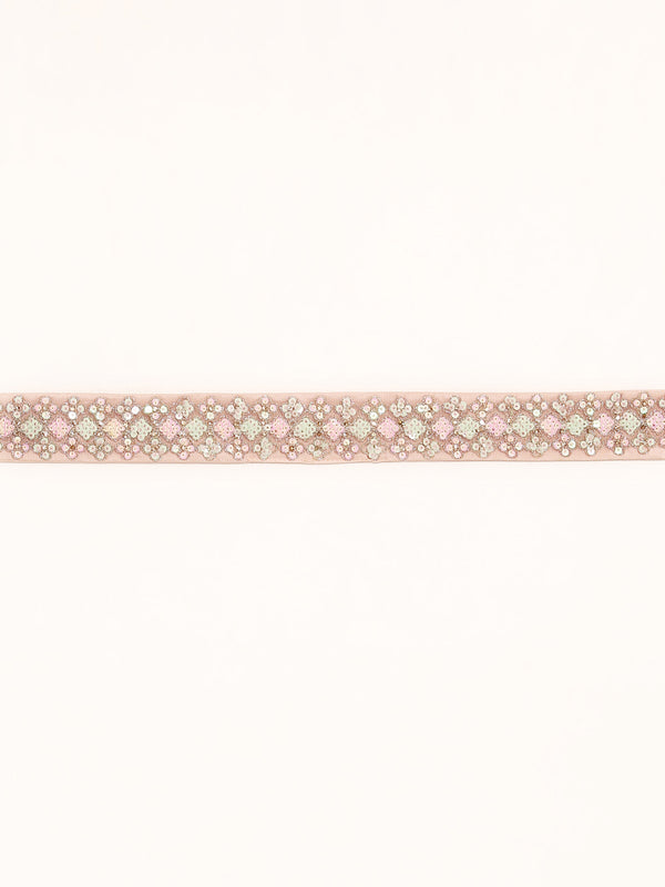 Pink Net Multi Sequins with heavy Zarkan embroidery Semi-Stitched Lehenga choli & Dupatta Clothsvilla