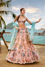 Load image into Gallery viewer, Pink Net Sequins and Zarkan embroidery Semi-Stitched Lehenga choli &amp; Dupatta ClothsVilla