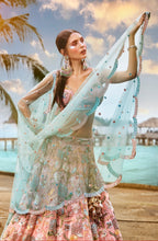 Load image into Gallery viewer, Pink Net Sequins and Zarkan embroidery Semi-Stitched Lehenga choli &amp; Dupatta ClothsVilla