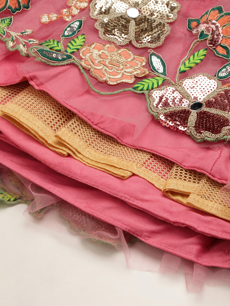 Buy Women's Banarasi Silk Brocade Chanderi Carry Pattern Lehenga  Skirt(Ramagreen,28) at Amazon.in