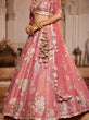 Load image into Gallery viewer, Pink Net Sequinse embroidery Semi-Stitched Lehenga choli &amp; Dupatta ClothsVilla
