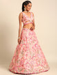 Load image into Gallery viewer, Pink Organza Sequins and Zarkan embroidery Semi-Stitched Lehenga choli &amp; Dupatta ClothsVilla