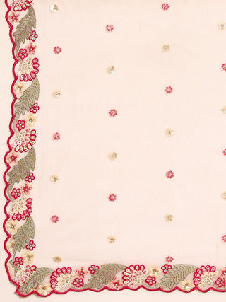 Pink Organza Sequins and Zarkan embroidery Semi-Stitched Lehenga choli & Dupatta ClothsVilla