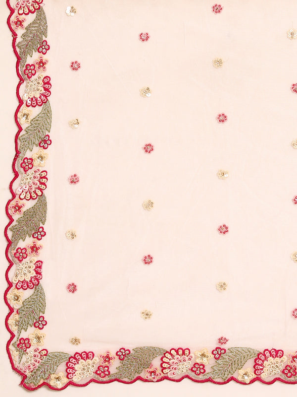 Pink Organza Sequins and Zarkan embroidery Semi-Stitched Lehenga choli & Dupatta ClothsVilla