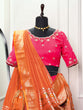 Load image into Gallery viewer, Pink Paithani Lehenga Choli Set ClothsVilla