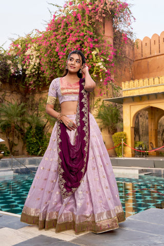 Pink Paithani Lehenga Set ClothsVilla