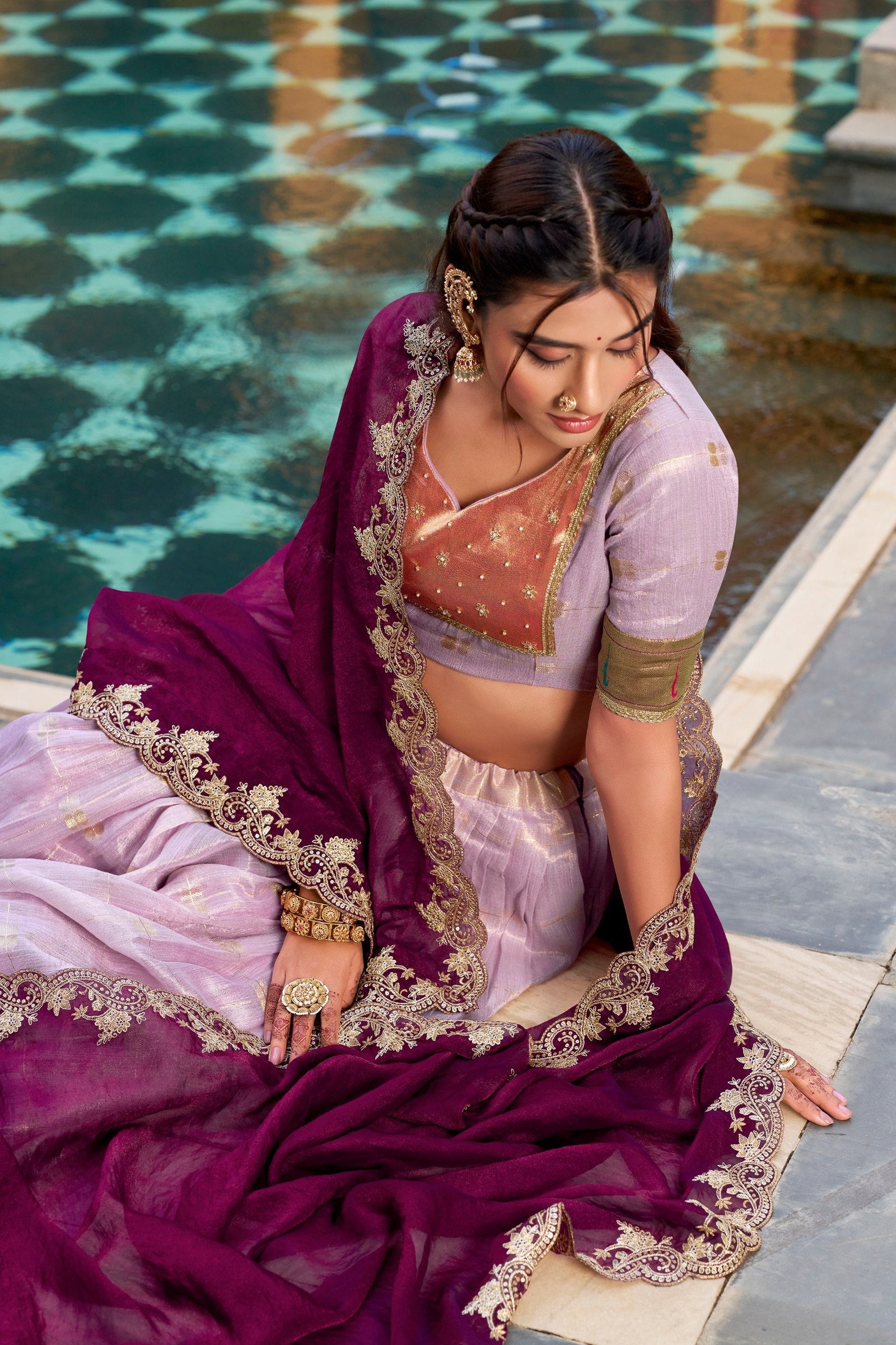Pink Paithani Lehenga Set ClothsVilla