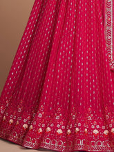 Load image into Gallery viewer, Pink Pakistani Georgette Lehenga Choli For Indian Festivals &amp; Weddings - Sequence Embroidery Work, Thread Embroidery Work, Clothsvilla