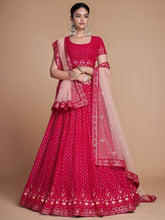 Load image into Gallery viewer, Pink Pakistani Georgette Lehenga Choli For Indian Festivals &amp; Weddings - Sequence Embroidery Work, Thread Embroidery Work, Clothsvilla