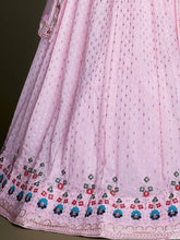 Load image into Gallery viewer, Pink Pakistani Georgette Lehenga Choli For Indian Festivals &amp; Weddings - Sequence Embroidery Work, Thread Embroidery Work, Clothsvilla